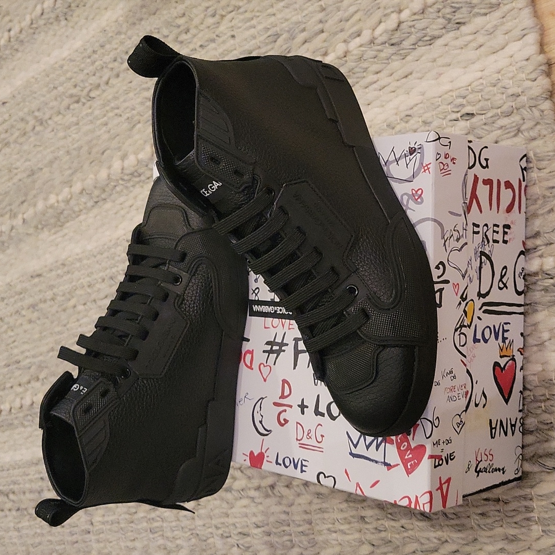 Dole & Gabbana-Alta Bott Mens All Black Size 11 Sneaker